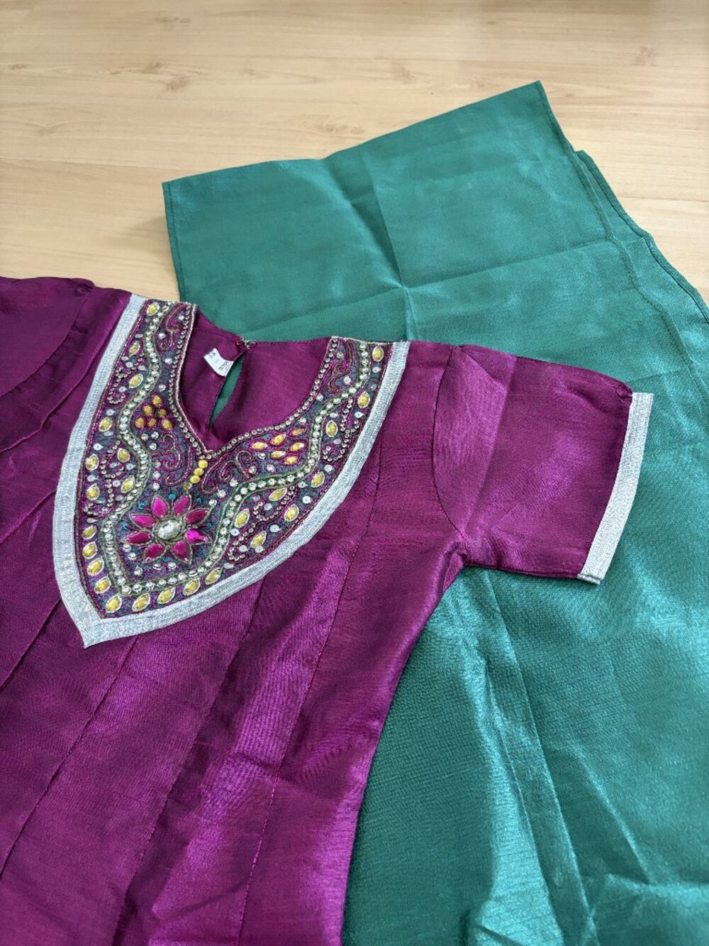 Children's Purple & Teal Salwar Kameez, size 32